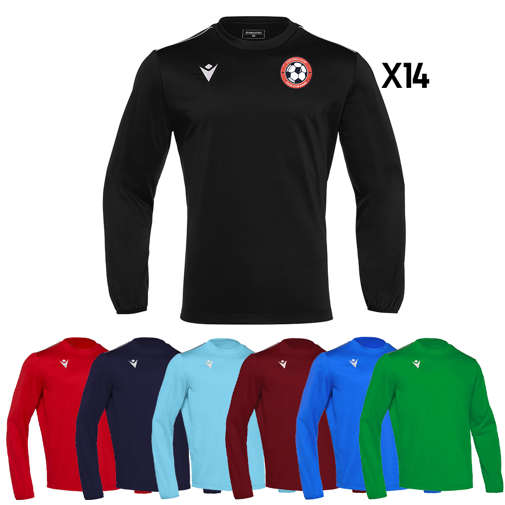 JNR Macron Salzach Training Tops Bundle - 14 Pack with Custom Embroidery