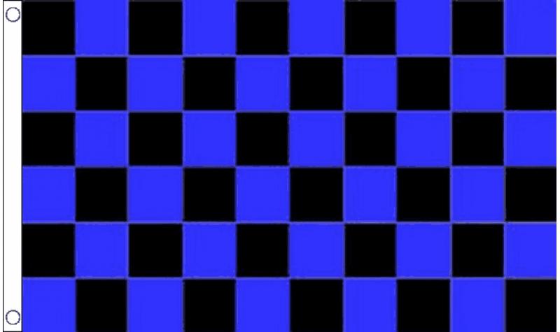 Blue/Black Chequered Flag