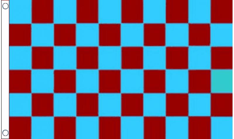 Claret/Sky Blue Chequered Flag