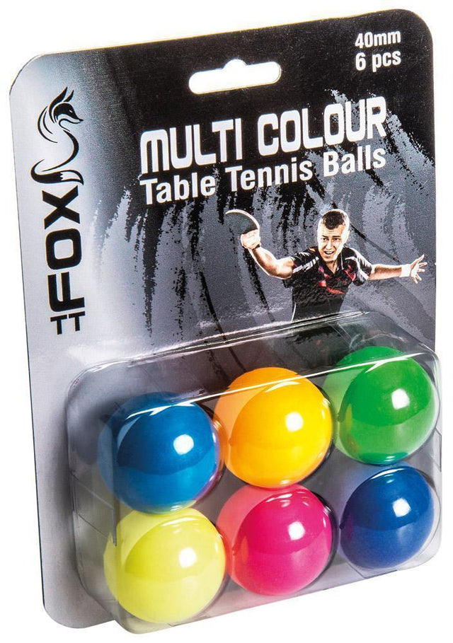 Fox TT Coloured Table Tennis Balls (Pack of 6) - Fox TT, Table Tennis - KitRoom