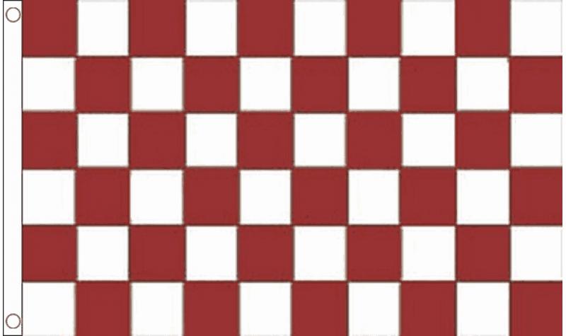 Maroon/White Chequered Flag