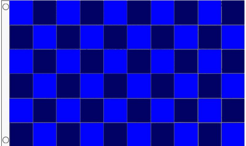 Royal Blue/Navy Blue Chequered Flag