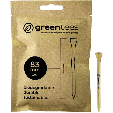 Standard Biodegradable Bamboo Golf Tees (Pack 20)